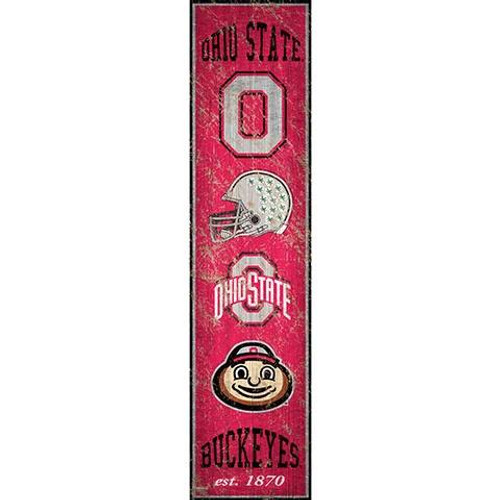 Ohio State Buckeyes Heritage Banner Vertical Sign