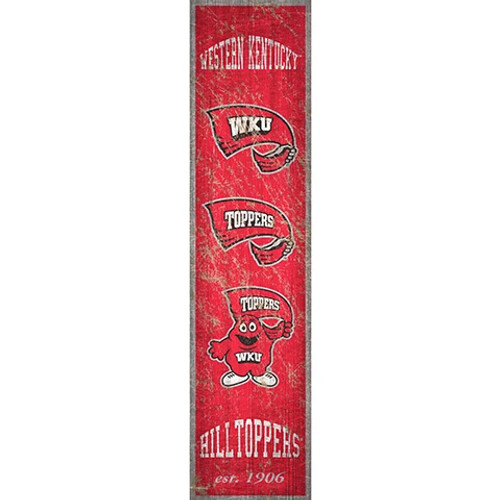 Western Kentucky Hilltoppers Heritage Banner Vertical Sign