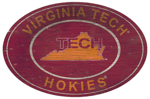 Virginia Tech Hokies 46" Heritage Logo Oval Sign