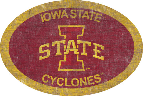 Iowa State Cyclones 46" Team Color Oval Sign