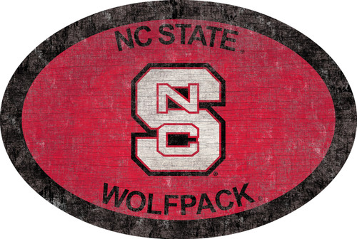 North Carolina State Wolfpack 46" Team Color Oval Sign