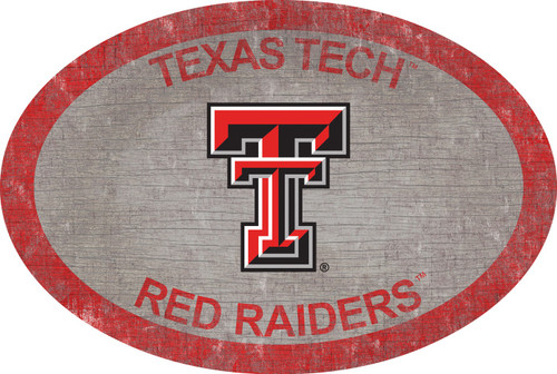 Texas Tech Red Raiders 46" Team Color Oval Sign