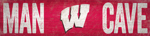 Wisconsin Badgers 6" x 24" Man Cave Sign