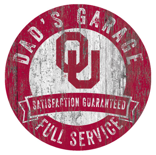 Oklahoma Sooners Dad's Garage Sign