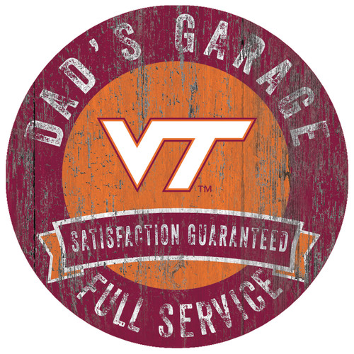 Virginia Tech Hokies Dad's Garage Sign