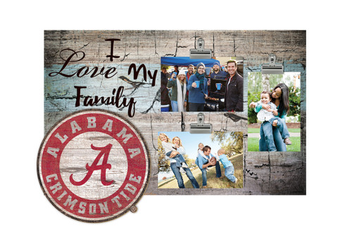 Alabama Crimson Tide I Love My Family Clip Frame