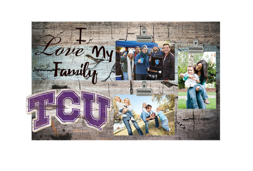 Texas Christian Horned Frogs I Love My Family Clip Frame