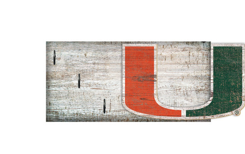 Miami Hurricanes 6" x 12" Key Holder