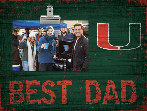 Miami Hurricanes Best Dad Clip Frame