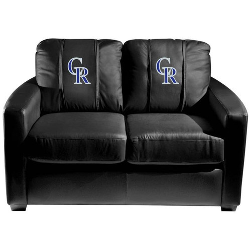 Colorado Rockies XZipit Silver Loveseat with Secondary Logo