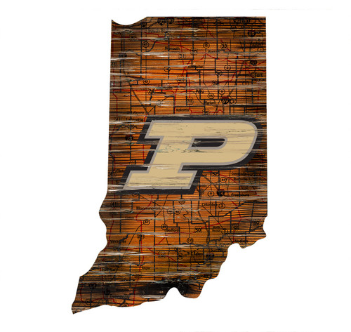 Purdue Boilermakers 12" Roadmap State Sign