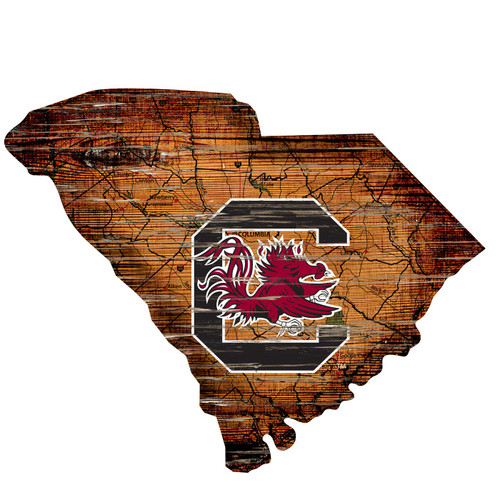 South Carolina Gamecocks 12" Roadmap State Sign