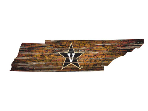 Vanderbilt Commodores 12" Roadmap State Sign