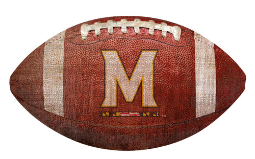 Maryland Terrapins Football Shaped Sign