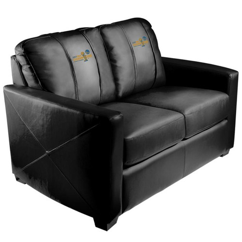 Golden State Warriors XZipit Silver Loveseat with Secondary Logo