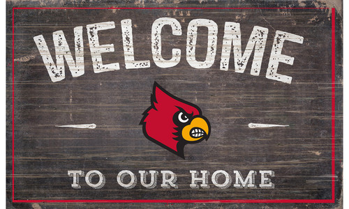 Louisville Cardinals 11" x 19" Welcome to Our Home Sign