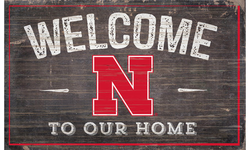 Nebraska Cornhuskers 11" x 19" Welcome to Our Home Sign