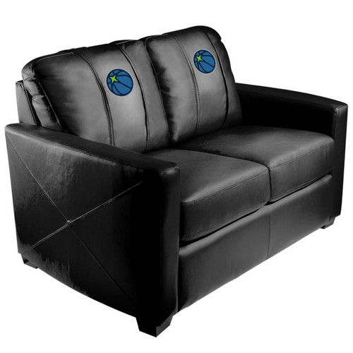 Minnesota Timberwolves XZipit Silver Loveseat with Secondary Logo