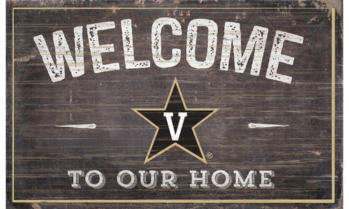 Vanderbilt Commodores 11" x 19" Welcome to Our Home Sign