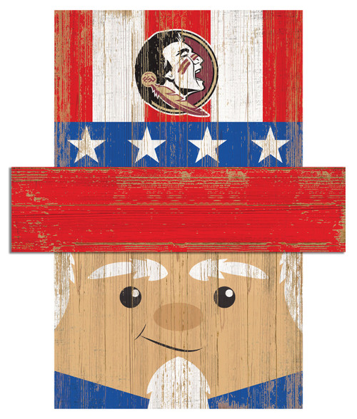 Florida State Seminoles 19" x 16" Patriotic Head
