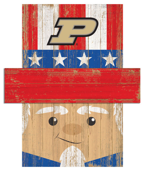 Purdue Boilermakers 19" x 16" Patriotic Head