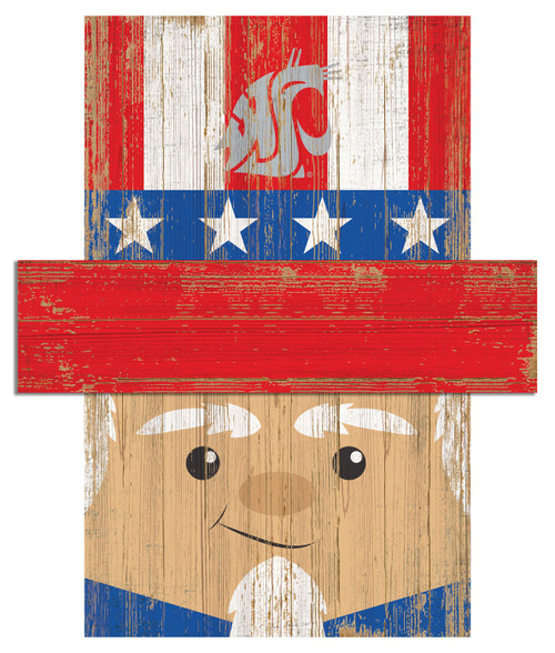 Washington State Cougars 19" x 16" Patriotic Head