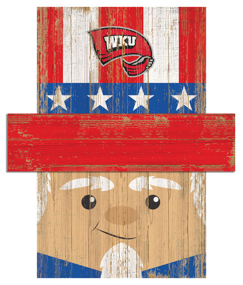 Western Kentucky Hilltoppers 6" x 5" Patriotic Head