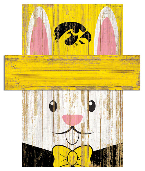 Iowa Hawkeyes 19" x 16" Easter Bunny Head