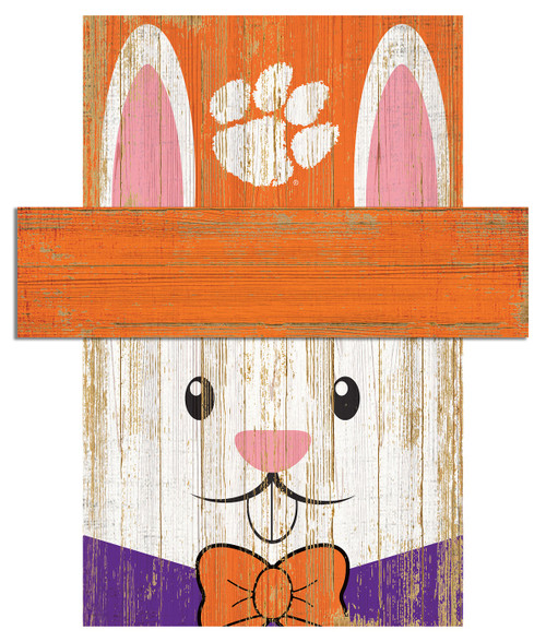 Clemson Tigers 6" x 5" Easter Bunny Head