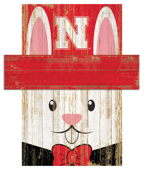 Nebraska Cornhuskers 6" x 5" Easter Bunny Head