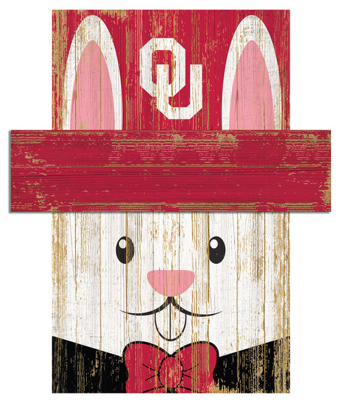 Oklahoma Sooners 6" x 5" Easter Bunny Head