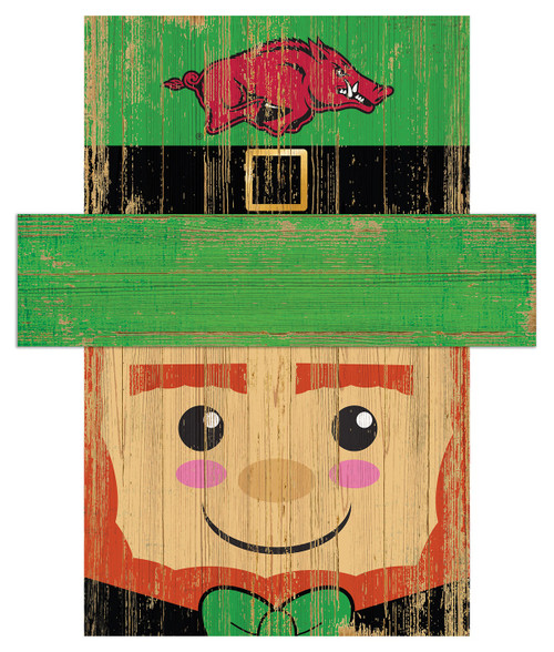 Arkansas Razorbacks 6" x 5" Leprechaun Head