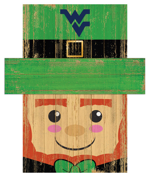 West Virginia Mountaineers 6" x 5" Leprechaun Head