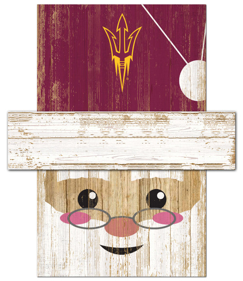 Arizona State Sun Devils Santa Head Sign