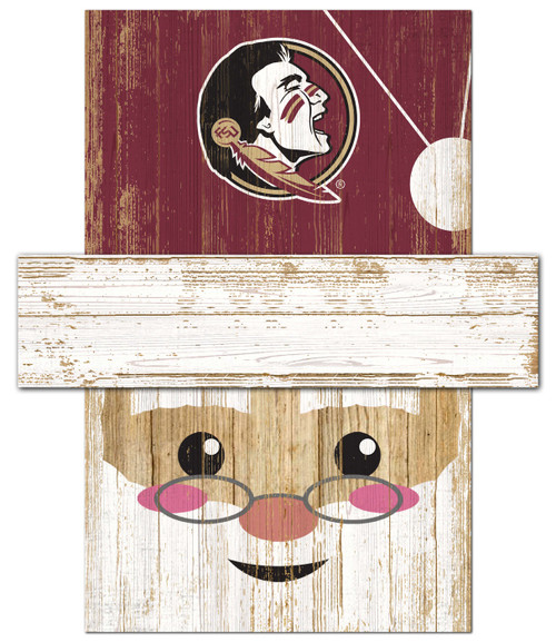 Florida State Seminoles Santa Head Sign