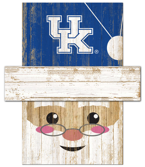 Kentucky Wildcats 6" x 5" Santa Head