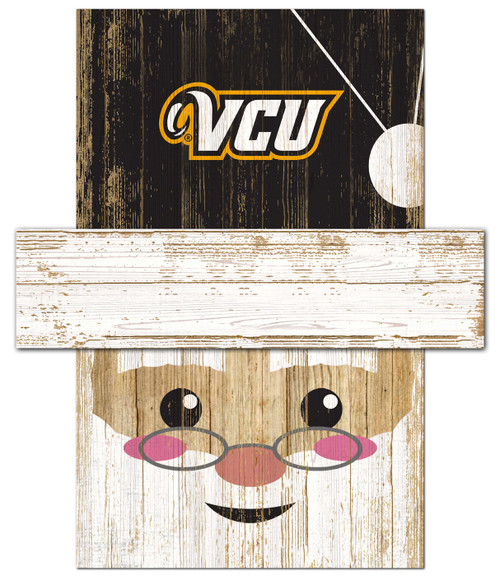 Virginia Commonwealth Rams 6" x 5" Santa Head