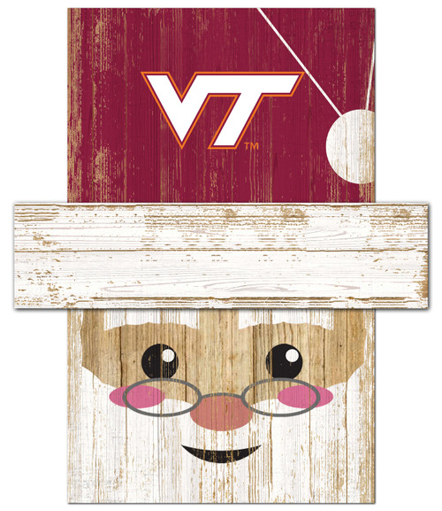 Virginia Tech Hokies 6" x 5" Santa Head