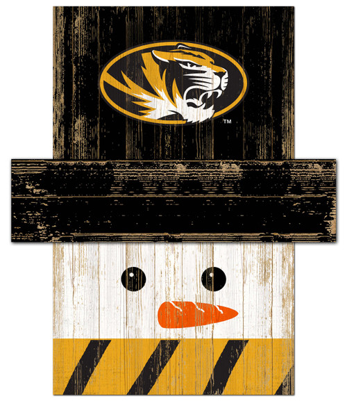 Missouri Tigers 6" x 5" Snowman Head