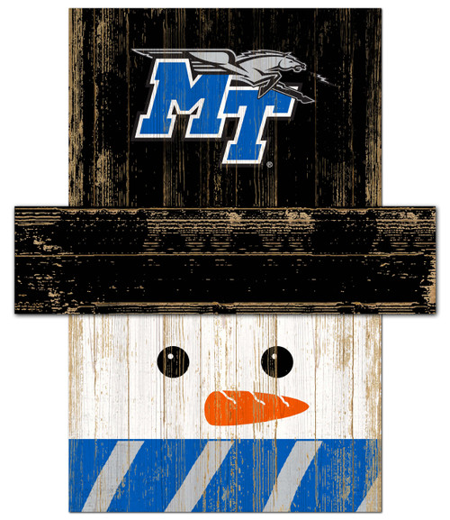 Middle Tennessee State Blue Raiders 6" x 5" Snowman Head