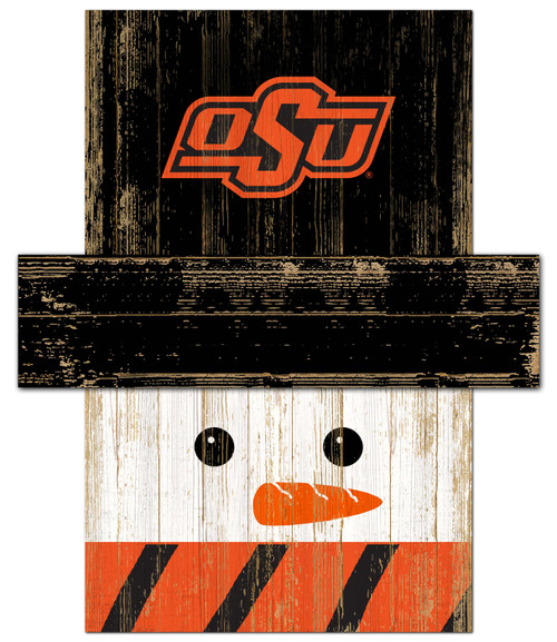 Oklahoma State Cowboys 6" x 5" Snowman Head