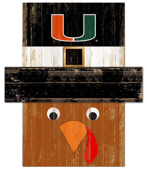 Miami Hurricanes 6" x 5" Turkey Head