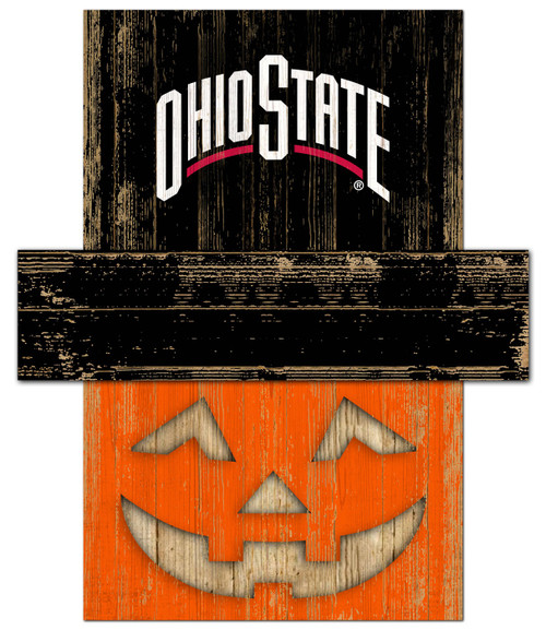 Ohio State Buckeyes Pumpkin Head Sign