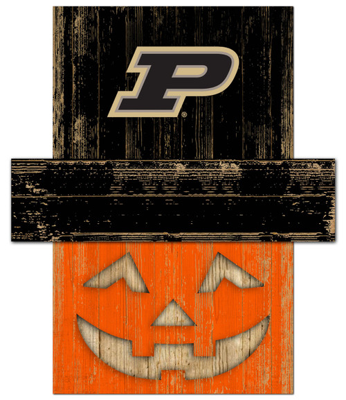Purdue Boilermakers Pumpkin Head Sign