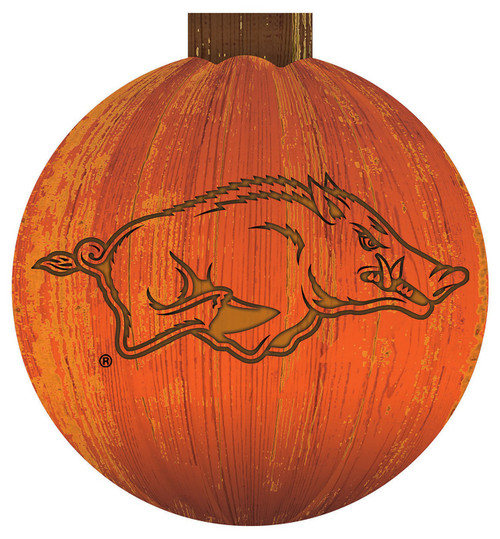 Arkansas Razorbacks 12" Halloween Pumpkin Sign