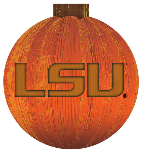 LSU Tigers 12" Halloween Pumpkin Sign