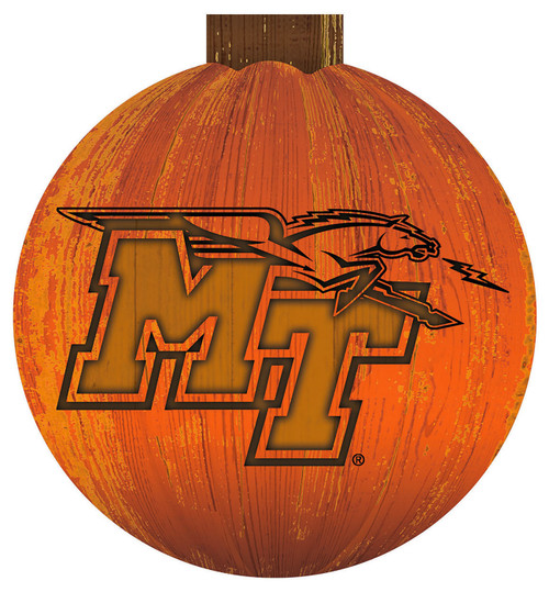 Middle Tennessee State Blue Raiders 12" Halloween Pumpkin Sign