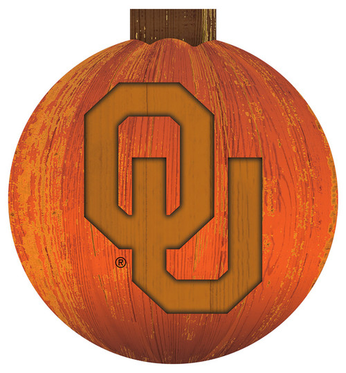 Oklahoma Sooners 12" Halloween Pumpkin Sign