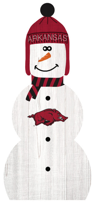 Arkansas Razorbacks 31" Snowman Leaner