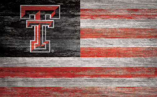 Texas Tech Red Raiders 11" x 19" Distressed Flag Sign